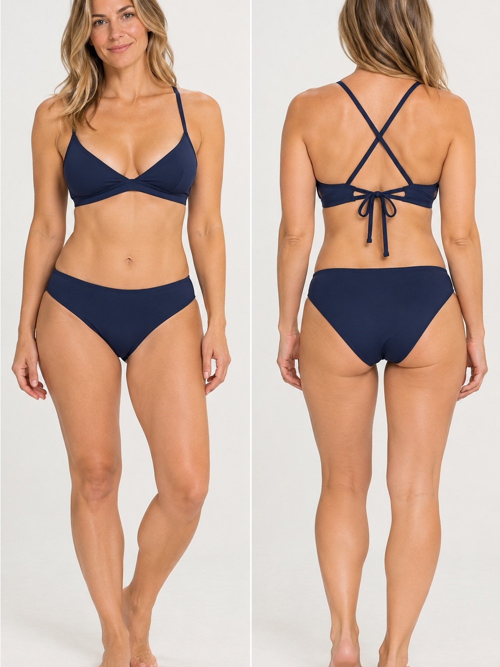 Athleta Navy Blue Bikini Set